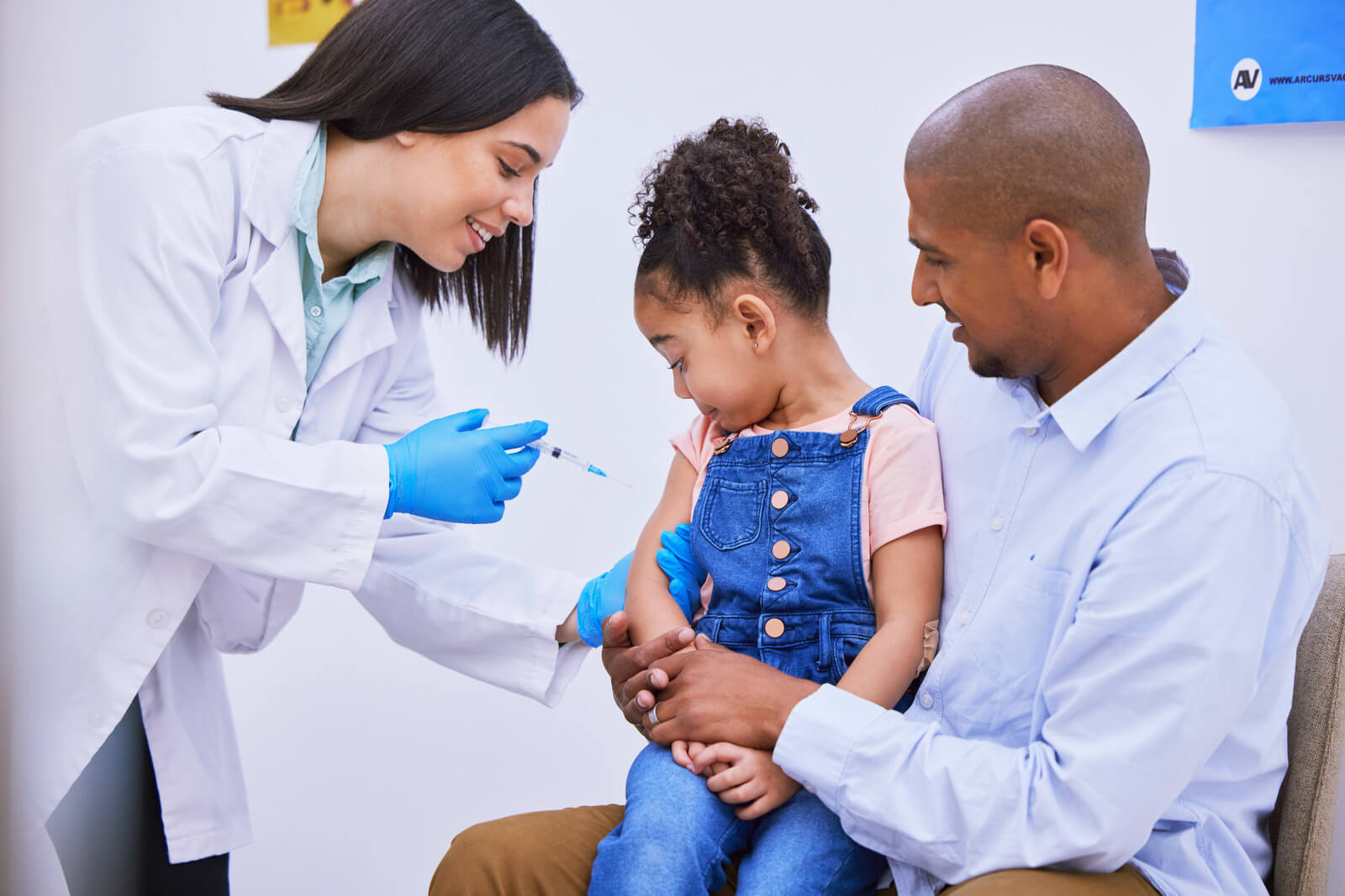 Child receiving a vaccine 